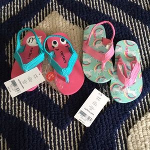 NWT 5/6C CARTERS THONG FLIP FLOP BUNDLE